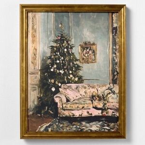 11” x 14” Moody Christmas Scene Framed Wall Art Threshold Studio Mcgee